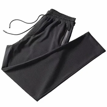 Plus veľkosť m-5xl športové nohavice mužov Pevné Duté Lete Tenké Voľné Klimatizácia Nine-Point Nohavice trainingsbroek mannen 30#