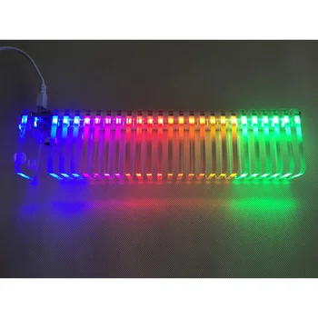 Hudobné spektrum sen crystal zvuk stĺpec svetlo cube LED úroveň elektronickej výroby DIY suite VU veža ovládanie hlasom