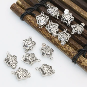 Diy šperky zistenia 12 mm zliatiny star duté strieborné pozlátené háčiky, svorky 10pcs vhodné pre náhrdelník&náramok reťazca príslušenstvo B2851