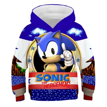 Sonic the Hedgehog Oblečenie Letné Cool 3d Deti Hoodies dievčatá Rodiny košele Chlapci hoodies Mario Mikina Jeseň Detí Topy