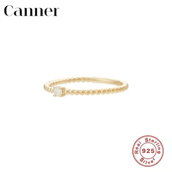 Canner Trendy 925 Sterling Silver Prst Krúžky Twisted Zirkón Stohovateľné Kúzlo Prstene Pre Ženy, Svadobné Šperky anillos 2020 W5