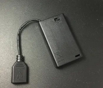 Batéria box s usb portom pre lego a pin led svetla kit štyroch / Sedem Port USB Hub Malé Splitter Prepínač