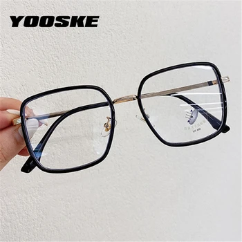 YOOSKE Anti Modré Svetlo Okuliare, Rám Ženy Muži TR90 Nadrozmerné Okuliare Dámske Trendy Optické Krátkozrakosť Rámy