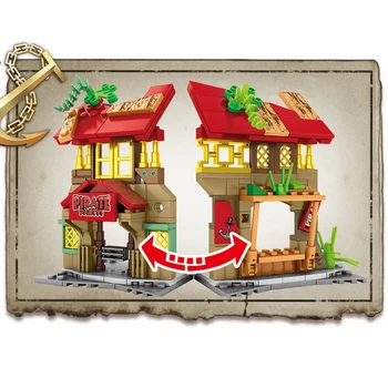Ostrov kolízie Piráti Karibiku Black Pearl Loď, Ostrov Búrok Model Stavebné kamene, Tehly hračky pre chlapcov dary