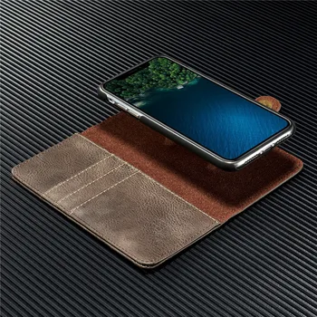 Ročník Magnetické Kože Flip puzdro pre iPhone 12 Mini 11 Pro XS Max X XR Peňaženky Karty Kryt pre iPhone SE 2020 8 7 6 Plus Coque