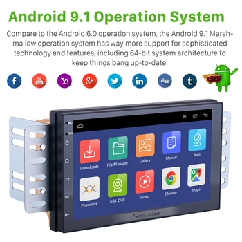 Seicane Univerzálny Android 9.1 7 Palcový Double Din autorádia GPS Multimediálne Jednotky Prehrávač TOYOTA, Nissan Kia RAV4 Honda, VW Hyundai