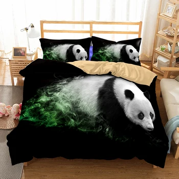 Medveď Panda Medveď 3D Vytlačené posteľná bielizeň Nastaviť Posteľ List A Prikrývka Kryt obliečka na Vankúš Spálňa NÁM VEĽKOSTI EÚ VEĽKOSŤ Mäkká Bavlna