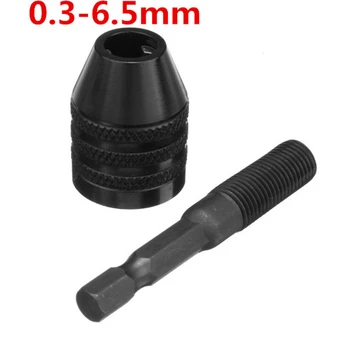 DANIU Black 0.3-3.6 mm / 0.3-6,5 mm / 0.6-8mm Keyless Rýchlo Vŕtať Chuck 1/4 