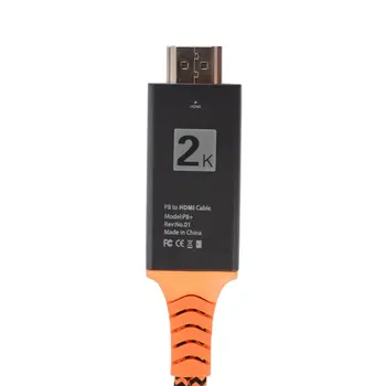 Prenosná Veľkosť Nylon Drôt Pletená USB Female na kompatibilný s HDMI Samec HDTV Kábel Adaptéra Podporu Typ-C Lightning Kábel