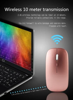 2.4 G Bezdrôtové Nabíjanie Nabíjateľných Myš Ultra-Tenké Tichý Vypnúť Office Notebook Myší Opto-elektronických Pre Domáce Kancelárie TSFH