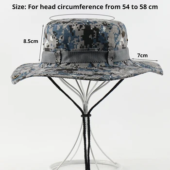 CAMOLAND Lete UPF 50+ Sun Hat Pre Ženy Muž Vojenské Armády Vedro Klobúky Kamufláž Boonie Čiapky Vonkajšie Turistiku, Rybolov Spp