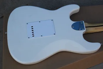 Vysoká kvalita FDST-1017 biela farba, pevné telo s vlnou rosewood hmatník veľkú hlavu elektrická gitara, doprava Zdarma