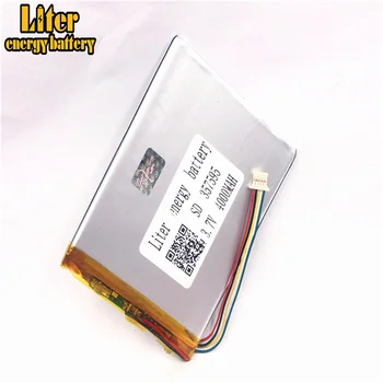1.0 MM 5pin konektor 357595 4000mah 3,7 V lítium-polymérová batéria pre tablet pc nabíjateľná batéria