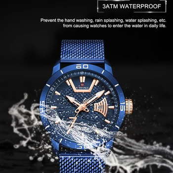 Nové NAVIFORCE Luxusné Značky Mužov Sledovať Vojenské Športové hodinky Pánske Nepremokavé Hodiny Muž Quartz Hodinky Relogio Masculino 2020