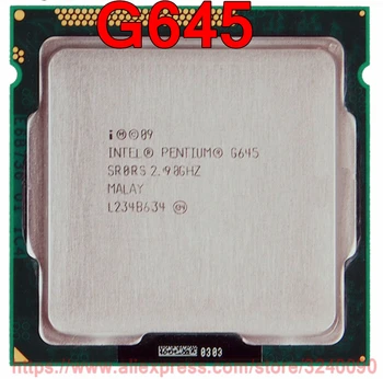 Pôvodné CPU Intel Pentium G645 Procesor 2.90 GHz 3M Dual-Core, Socket 1155 doprava zadarmo rýchle lode von