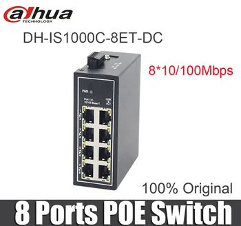 Dahua 8 porty poe switch DH-IS1000C-8ET-DC Nespravovaná vypínač 8 port 8*10/100Mbps Ethernet Porty pre IP kamery