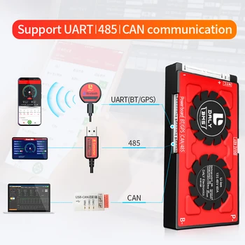 Smart BMS 3S 12V Free Bluetooth a Voľný USB R485 Kábel 18650 batéria pre Scooter