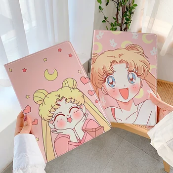 IN 9.7 10.2 10.5 11 palcový Karikatúra Roztomilý Sailor Moon Mäkké Tablet Case For iPad Vzduchu 1 2 3 Mini 4 5 Pro 2017 2018 2019 2020 Kryt