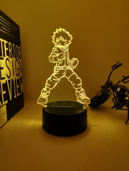 3D Lampa Izuku Midoriya Obrázok Deti Spálňa Nočného Led Dotykový Snímač Osvetlenie Miestnosti Anime, Môj Hrdina Akademickej obce Darček Led Nočné Svetlo