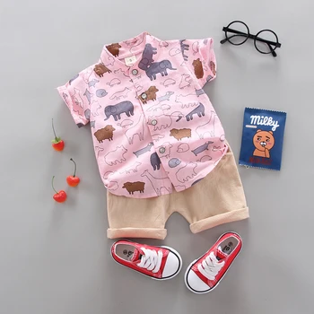 Letné detské Oblečenie Sady Chlapci a dievčatá Krátke rukáv tričko a Nohavice 2 ks Oblečenia súprav detské oblečenie Baby