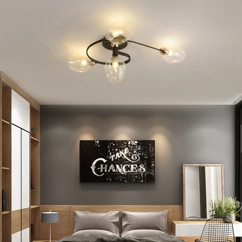 Nordic lampa Sklo LED stropné svietidlá moderného 4/6 svetlá led E27 stropné svetlá jedáleň, obývacia izba, spálňa, kuchyňa osvetlenie zariadenie