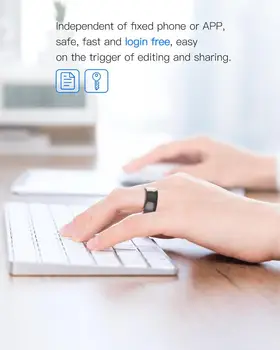 Nepremokavé Odomknúť Ochrany Zdravia Smart Prsteň Nosiť Nové technológie Magic Prst NFC Krúžok Pre systém IOS, Android, Windows NFC Telefón