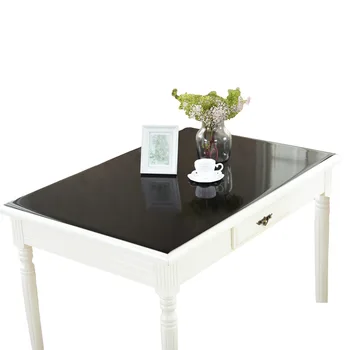 Čierne PVC obrus kuchyňa olej-dôkaz Zhuo kryt obdĺžnikový stôl handričkou mäkké silikónové obrus stola nepremokavé tabuľka mat