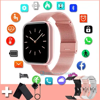Móda Full Touch Smart Hodinky Ženy Muži Námestie Smartwatch Fitness Tracker Inteligentné Elektronické Hodiny Pre Android, IOS Smart-Hodinky