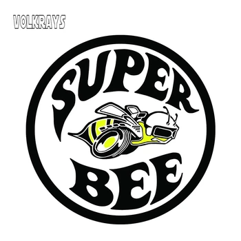 Volkrays Funny Auto Samolepky Super Bee Odtlačkový chranenim Auto Motor Dekorácie, Grafika Príslušenstvo Vinyl,12cm*12 cm