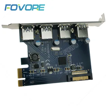 Čip Fresco FL1100 4 Porty USB 3 Karty PCI-e Radič Rozšírenie Adaptér USB 3.0 Adapter pre Plochy s Napájania SATA