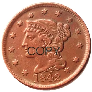 NÁS Mince (1839-1852) 14pcs Dátumy Vybral Pletená Vlasy Veľké Centov Medené Mince