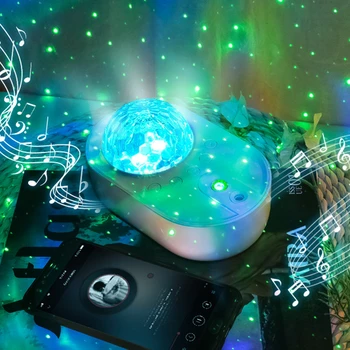 Vesmírna Loď Farebné Hviezdne Nebo Galaxy Projektor Svetlo, USB, Bluetooth, Ovládanie Hudobného Prehrávača LED Nočné Svetlo Projekčnej Lampy Dary