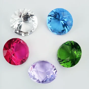 40 mm 50 mm 60 mm 1pcs Mix Farba Crystal Paperweight Sklo Diamond Tvar Umelecké Remeslo Materiál, Dekoračné Darčeky