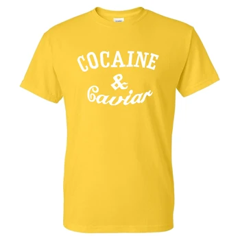 Móda Cocaines & Kaviár List Vytlačiť T-shirt Muži Ženy Šport Bežné Streetwear Kvalitné Bavlnené Tričko Mužské Košele, Tričká Topy