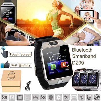 Bluetooth Pripojenie Smart Hodinky DZ09 Smartwatch Činnosť Tracker TF SIM Kamera pre IOS iPhone Samsung Huawei Xiao Telefón Android