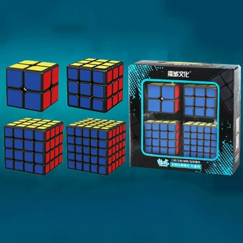Moyu zväzok Cubing Triede balenie kocka Darčeka 2x2 3x3 4x4 5x5 Magic Cube Deti Puzzle Magic Cube nastaviť Hračky