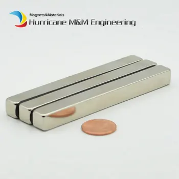 Silný 100mm Bar Magnet 100x10x10 mm Blok Neodýmu Trvalé Imanes Vzácnych Zemín Priemysel Magnet Triedy N52 NiCuNi Potiahnuté