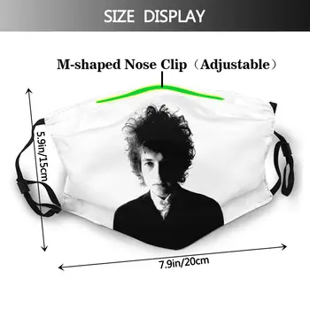 Bob Dylan Úst Tvár Masku BOB Pleťová Maska Krásna pre Dospelých Polyester s 2 Filtre, Masky