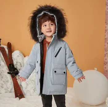 Deti biele kačacie nadol bunda zimná nové kapucňou hrubšie dole coats deti vysokej kvality teplé oblečenie dievčatá a chlapci parker ws1852
