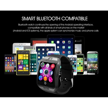 Horúce Anti-stratil Smart Hodinky Mužov Q18 S Dotykovým displejom Big Batérie Diaľkového Kamera Pre Android Telefónu Smartwatch