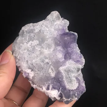 Čistý prírodný modra fialová fluorite crystal minerálne vzor reiki liečenie meditácie