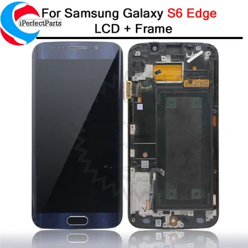 Super Amoled Pre Samsung Galaxy S6 Okraj LCD Displeja Dotykový Displej Digitalizátorom. + rám SM-G925F G925P G925A G925T G925I G925FQ G925V