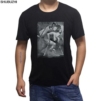 Voľné Black Mužov Tshirts Homme Tees Hieronymus Bosch 