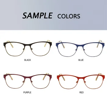 Jednofarebné Retro kovový Rámik jednoduchý dizajn okuliare ženy muži rám Krátkozrakého Optické Sklá