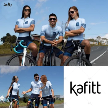 Kafitt Tím 2020 Svetlo Modrá Žena Cyklistické Vyhovovali Sexy Jumpsuit Ženy, Mužov Športové Skinsuit Benfica Triatlon Žena Race Bike Gél