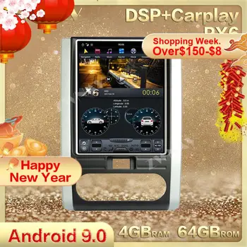 DSP Carplay vertikálne Tesla obrazovke Android, 9.0 Auto Multimediálny Prehrávač Na NISSAN X-TRAIL Qashqai 2007-Rádio stereo hlava jednotky