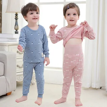 Deti, Chlapci Sleepwear Baby Girl Zimné Bavlna Sady Deti, oblečenie pre voľný čas Pyžamá pre Chlapca, Pyžamá Deti Odev 2-6T Batoľa Oblečenie