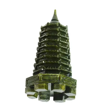 Fengshui malej veľkosti Jade Deväť Úrovni Wen Chang Pagoda +Amulet pre Vzdelávanie J2106