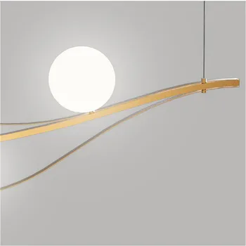Moderný minimalistický sklenenú guľu tienidlo zlaté svietidlá Nordic vnútorné osvetlenie kuchyne, kancelárie bar reštaurácia luster