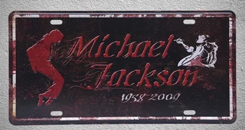 1 ks Michael Jackson Spevák, Tanečník umelec legenda plakety Cínové Platne Známky stenu muž jaskyňa Dekorácie Metal Art Vintage Poster